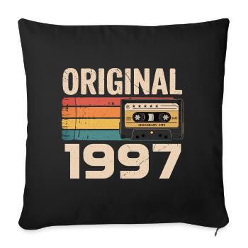 Originales 1997er Retro-Jubiläum 1997 - Sofakissenbezug 45 x 45 cm - Schwarz - Vorne
