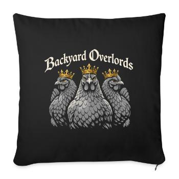 Mathématiques du poulet trop de poulets dans le - Housse de coussin décorative 45 x 45 cm - noir - Devant