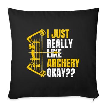 Archery - Sofa pillowcase 17,3'' x 17,3'' (45 x 45 cm) - black - Front