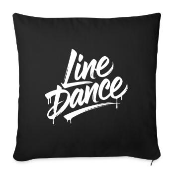 Line Dance – Country Western Tanz - Sofa pillowcase 17,3'' x 17,3'' (45 x 45 cm) - black - Front