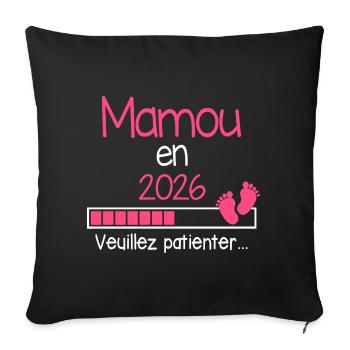 Mamou in 2026 Gift to Future Granny - Sofa pillowcase 17,3'' x 17,3'' (45 x 45 cm) - black - Front