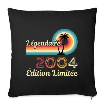 Légendaire 2004, édition limitée - Housse de coussin décorative 45 x 45 cm - noir - Devant