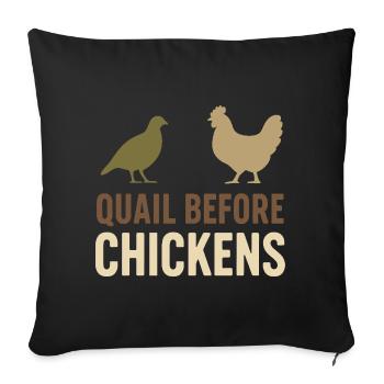 Quail Keeper Quail Farmer Backyard Quail - Sofa pillowcase 17,3'' x 17,3'' (45 x 45 cm) - black - Front