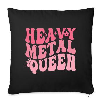 Heavy Metal Queen in Pink Retro - Sofa pillowcase 17,3'' x 17,3'' (45 x 45 cm) - black - Front
