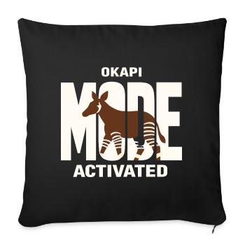 Okapi Lovers Okapi Animal Rare Wildlife Love - Sofa pillowcase 17,3'' x 17,3'' (45 x 45 cm) - black - Front