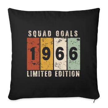 Anniversary 1966 - 60 years - Sofa pillowcase 17,3'' x 17,3'' (45 x 45 cm) - black - Front
