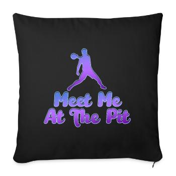 Retrouve-moi au Tee de basket The Pit - Housse de coussin décorative 45 x 45 cm - noir - Devant