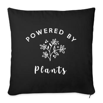 Proud Plant Powered Vegan - Housse de coussin décorative 45 x 45 cm - noir - Devant