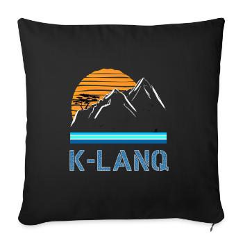 K-LANQ Calanques Marseille Outdoor Vintage - Sofa pillowcase 17,3'' x 17,3'' (45 x 45 cm) - black - Front