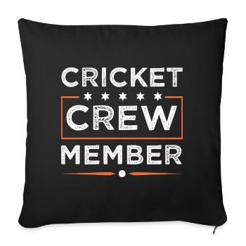 Équipe de cricket - Housse de coussin décorative 45 x 45 cm - noir - Devant
