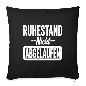 RuheStand Nicht Abgelaufen - Sofakissenbezug 45 x 45 cm - Schwarz - Vorne