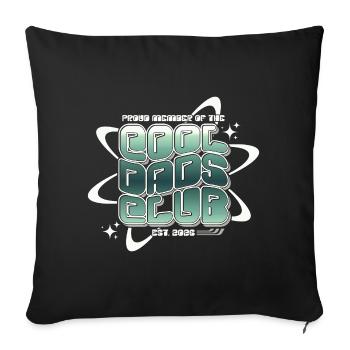 Club des papas cool - Cadeau de la fête des pères des papas - Housse de coussin décorative 45 x 45 cm - noir - Devant