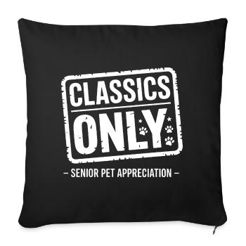 Classiques uniquement, Senior Pet - Housse de coussin décorative 45 x 45 cm - noir - Devant