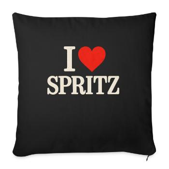 I Love Spritz Party  - Sofakissenbezug 45 x 45 cm - Schwarz - Vorne