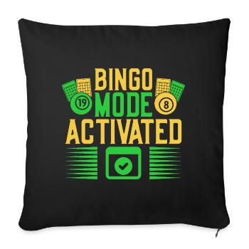 Bingo Game Bingo Mode Activated Bingo - Sofa pillowcase 17,3'' x 17,3'' (45 x 45 cm) - black - Front