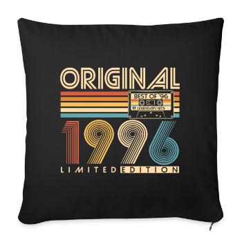 30 Birthday 30 Years 1996 Vintage Born - Sofa pillowcase 17,3'' x 17,3'' (45 x 45 cm) - black - Front