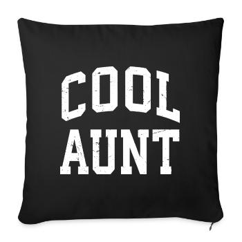 Tante cool - Housse de coussin décorative 45 x 45 cm - noir - Devant