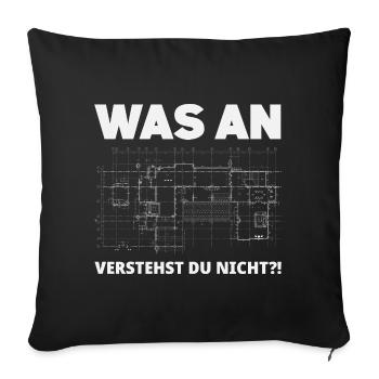 Elektriker Plan Verstehst Du Nicht - Sofakissenbezug 45 x 45 cm - Schwarz - Vorne