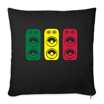 RAGGAE SOUND SYSTEM - Sofakissenbezug 45 x 45 cm - Schwarz - Vorne