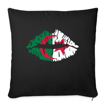 Algeria - Sofa pillowcase 17,3'' x 17,3'' (45 x 45 cm) - black - Front