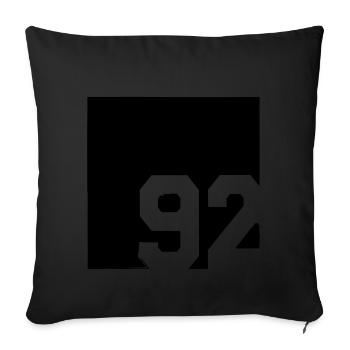 1992 - Sofa pillowcase 17,3'' x 17,3'' (45 x 45 cm) - black - Front