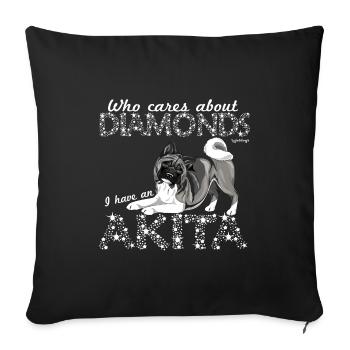 aakitadiamonds - Sofa pillowcase 17,3'' x 17,3'' (45 x 45 cm) - black - Front