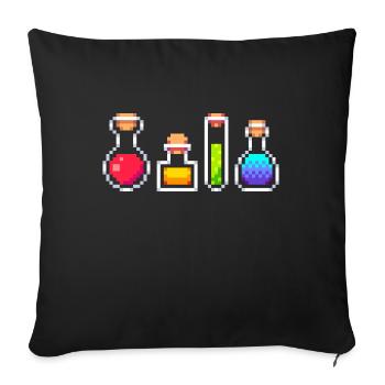RPG Potions - Sofa pillowcase 17,3'' x 17,3'' (45 x 45 cm) - black - Front