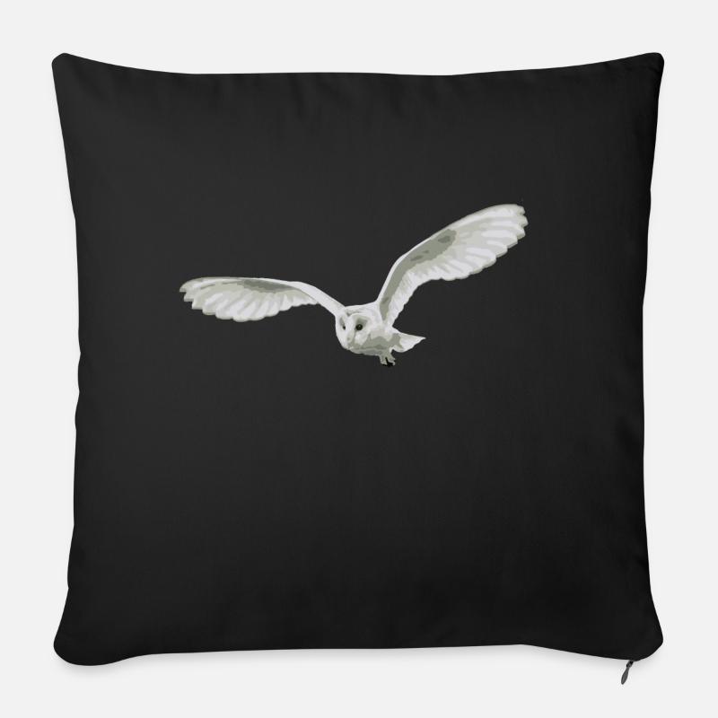 Chouette - Housse de coussin décorative 45 x 45 cm - noir