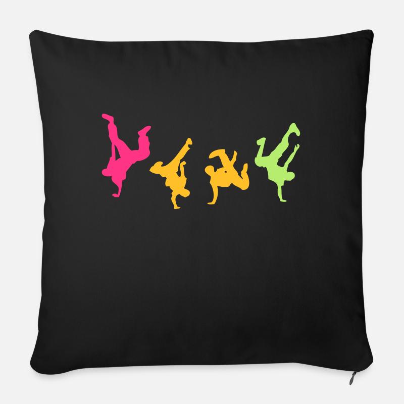 Break Dance Hip-Hop-danseur16 - Sofakissenbezug 45 x 45 cm - Schwarz