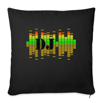 dj - Housse de coussin décorative 45 x 45 cm - noir - Devant