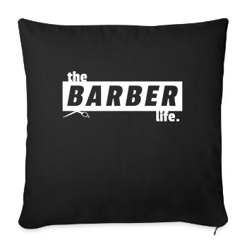 Barber Shop Barbiere Barbier shirt Geschenk Bart - Sofakissenbezug 45 x 45 cm - Schwarz - Vorne