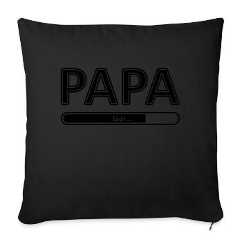 enceinte papa grossesse - Housse de coussin décorative 45 x 45 cm - noir - Devant