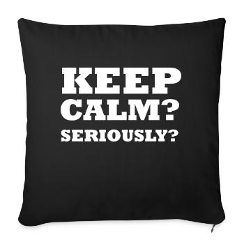 cadeau de énonciations drôle drôle - Housse de coussin décorative 45 x 45 cm - noir - Devant