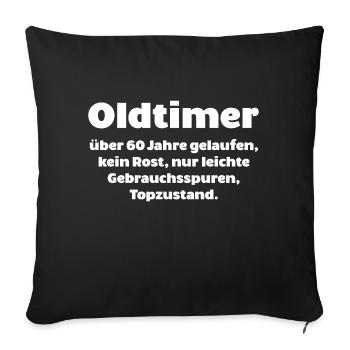 Oldtimer über 60 jahre topzustand rentner opa alt - Sofakissenbezug 45 x 45 cm - Schwarz - Vorne