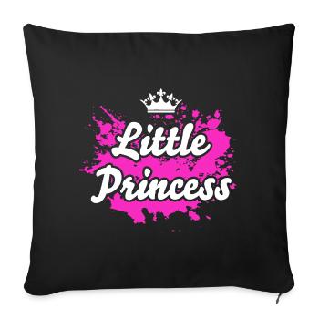 Kleine Prinzessin Geschenk - Sofakissenbezug 45 x 45 cm - Schwarz - Vorne
