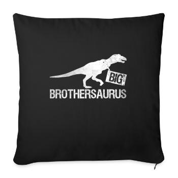 Big Brothersaurus - cadeau de chemise de grand frère - Housse de coussin décorative 45 x 45 cm - noir - Devant