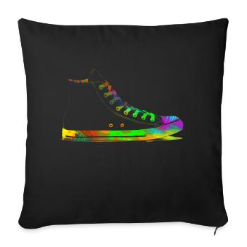 RainbowShoes - Sofa pillowcase 17,3'' x 17,3'' (45 x 45 cm) - black - Front
