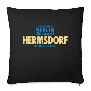 Capitol Of Germany Berlin - Hermsdorf - Sofa pillowcase 17,3'' x 17,3'' (45 x 45 cm) - black - Front
