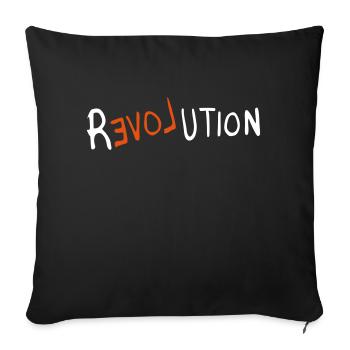 revolution - Sofakissenbezug 45 x 45 cm - Schwarz - Vorne