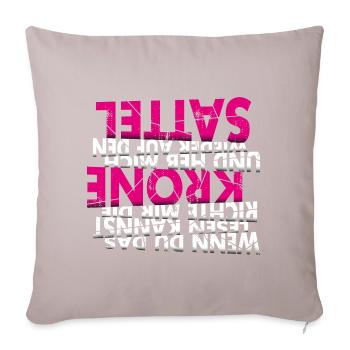 Funny riding bike crown saddle gift - Sofa pillowcase 17,3'' x 17,3'' (45 x 45 cm) - light taupe - Front