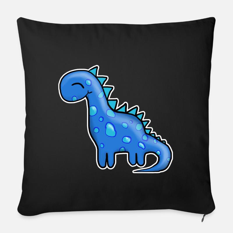 Dino - Housse de coussin décorative 45 x 45 cm - noir