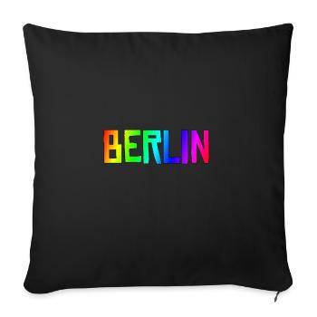 Berlin - Sofa pillowcase 17,3'' x 17,3'' (45 x 45 cm) - black - Front