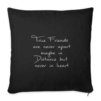 True Friends - Sofa pillowcase 17,3'' x 17,3'' (45 x 45 cm) - black - Front