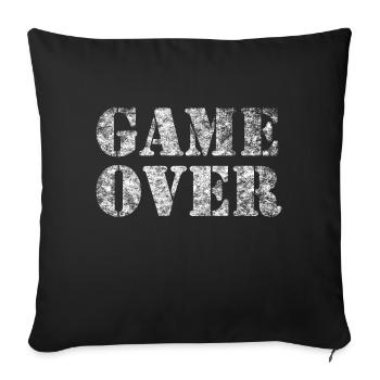 GAME OVER - Sofakissenbezug 45 x 45 cm - Schwarz - Vorne