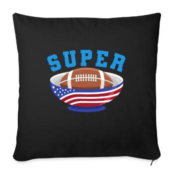 American Football Final Champions Team Fan Funny - Sofa pillowcase 17,3'' x 17,3'' (45 x 45 cm) - black - Front