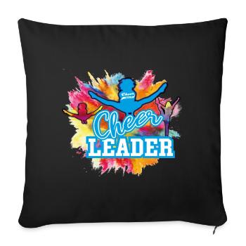 Cheer colors splash - Sofa pillowcase 17,3'' x 17,3'' (45 x 45 cm) - black - Front