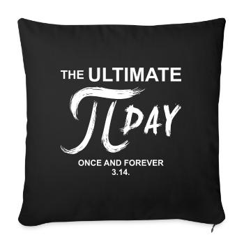 Citation PI Day - Housse de coussin décorative 45 x 45 cm - noir - Devant