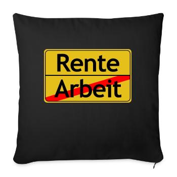 Enseigne de retraite - Housse de coussin décorative 45 x 45 cm - noir - Devant
