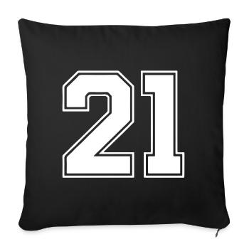 21 - Housse de coussin décorative 45 x 45 cm - noir - Devant