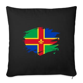 Lincolnshire Flag Paint Splatter Design - Sofa pillowcase 17,3'' x 17,3'' (45 x 45 cm) - black - Front